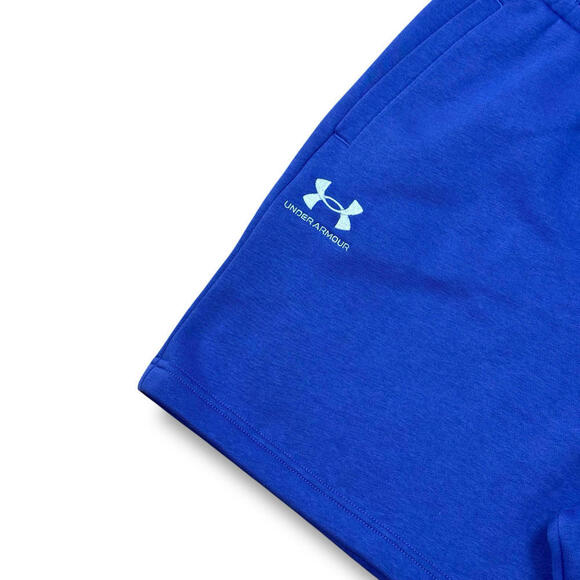 NWT Under Armour Women’s UA Icon Fleece Boyfriend Shorts Blue $60 Casual Gym SzL - Picture 3 of 10